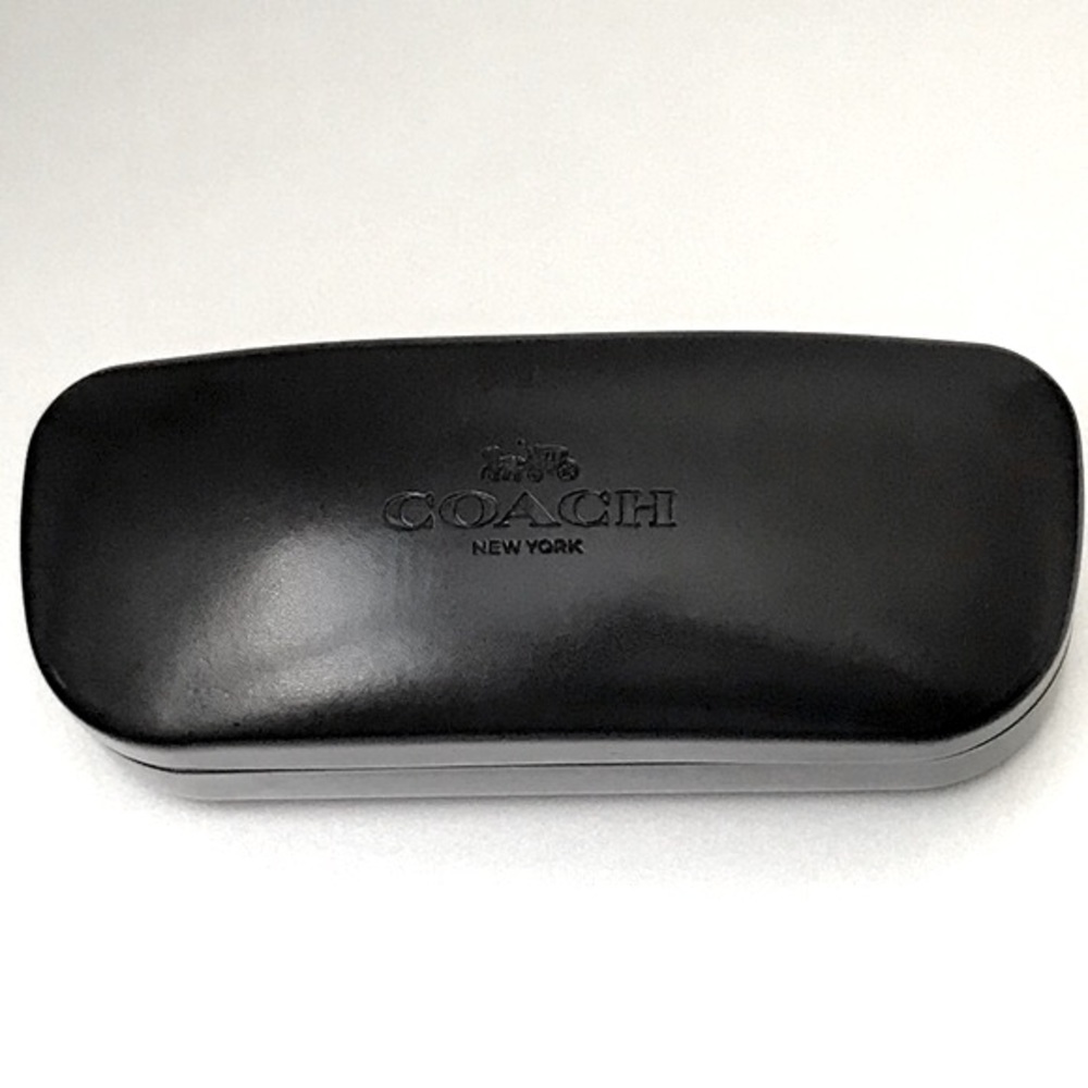 COACH NEW YORK HARD SHELL EYEGLASSES SUNGLASSES LINED CASE & CLEANING CLOTH